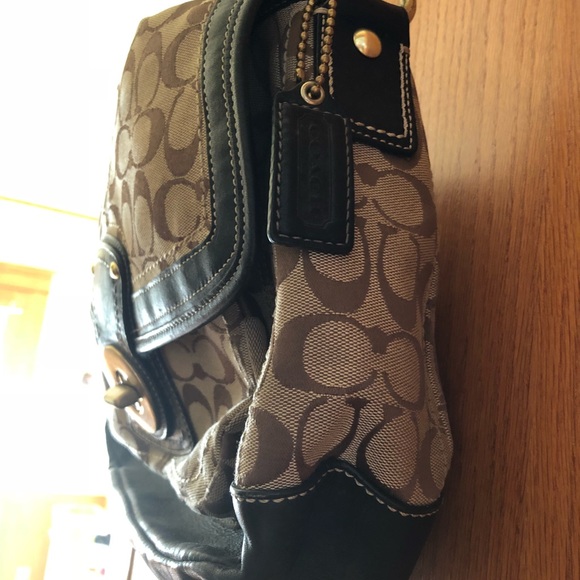 Coach Ali Legacy Black Leather Shoulder Bag F12857 - Picture 4 of 6